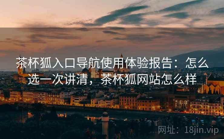 茶杯狐入口导航使用体验报告：怎么选一次讲清，茶杯狐网站怎么样