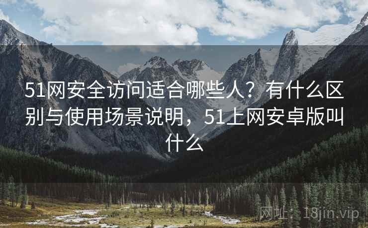 51网安全访问适合哪些人？有什么区别与使用场景说明，51上网安卓版叫什么  第1张