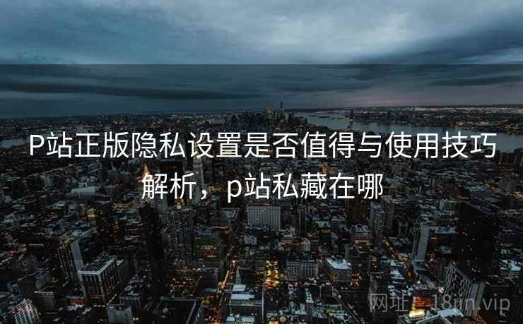 P站正版隐私设置是否值得与使用技巧解析，p站私藏在哪  第1张