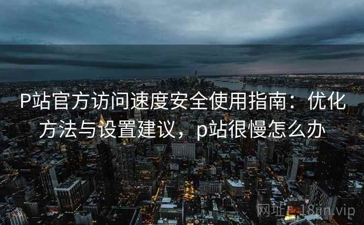 P站官方访问速度安全使用指南:优化方法与设置建议,p站很慢怎么办 第2张 P站官方访问速度安全使用指南:优化方法与设置建议,p站很慢怎么办 第2张