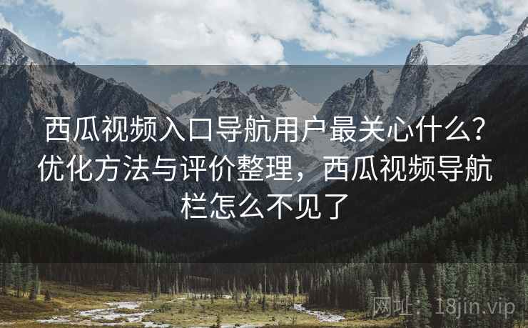 西瓜视频入口导航用户最关心什么？优化方法与评价整理，西瓜视频导航栏怎么不见了  第2张