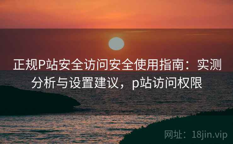 正规P站安全访问安全使用指南：实测分析与设置建议，p站访问权限  第2张