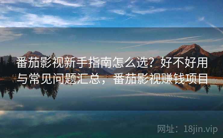 番茄影视新手指南怎么选？好不好用与常见问题汇总，番茄影视赚钱项目  第1张