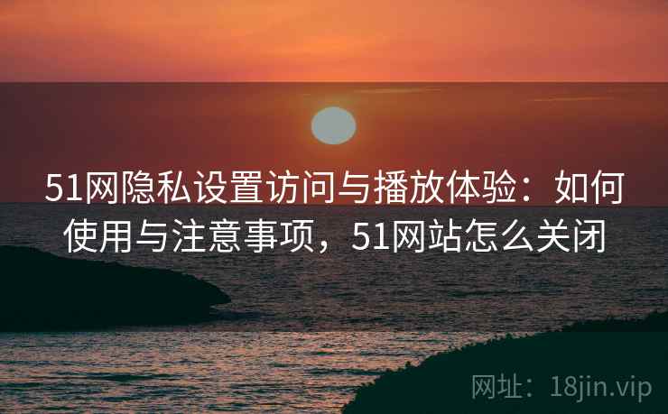 51网隐私设置访问与播放体验：如何使用与注意事项，51网站怎么关闭  第1张